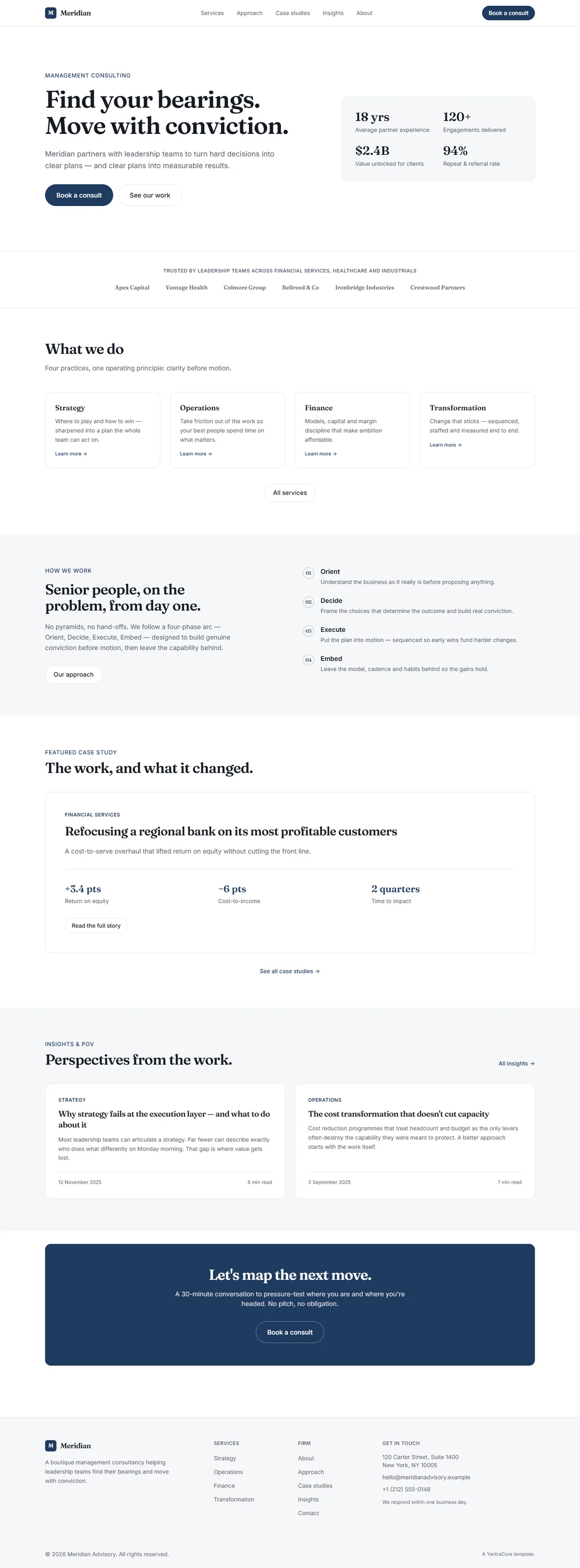 MERIDIAN — Management Consulting screenshot 1
