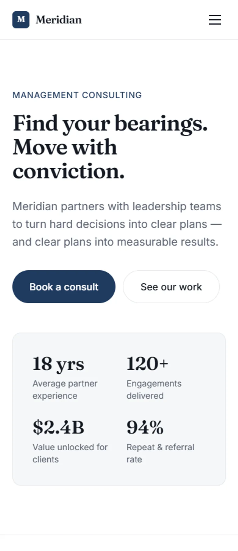 MERIDIAN — Management Consulting screenshot 7