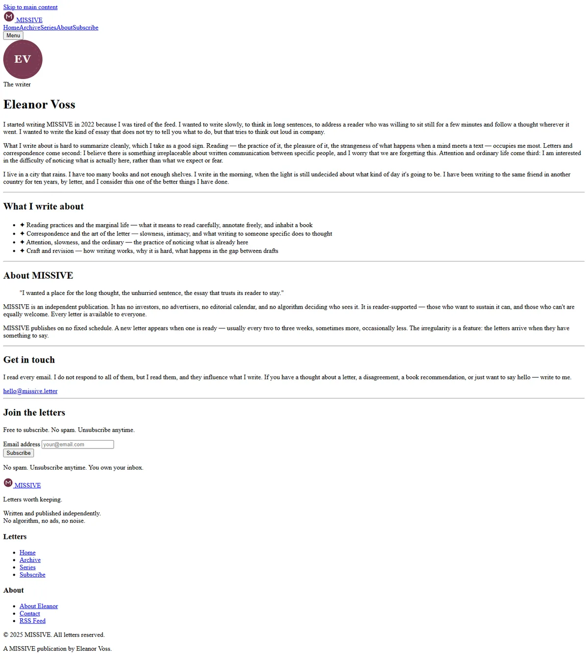 MISSIVE — Independent Writer's Newsletter screenshot 6