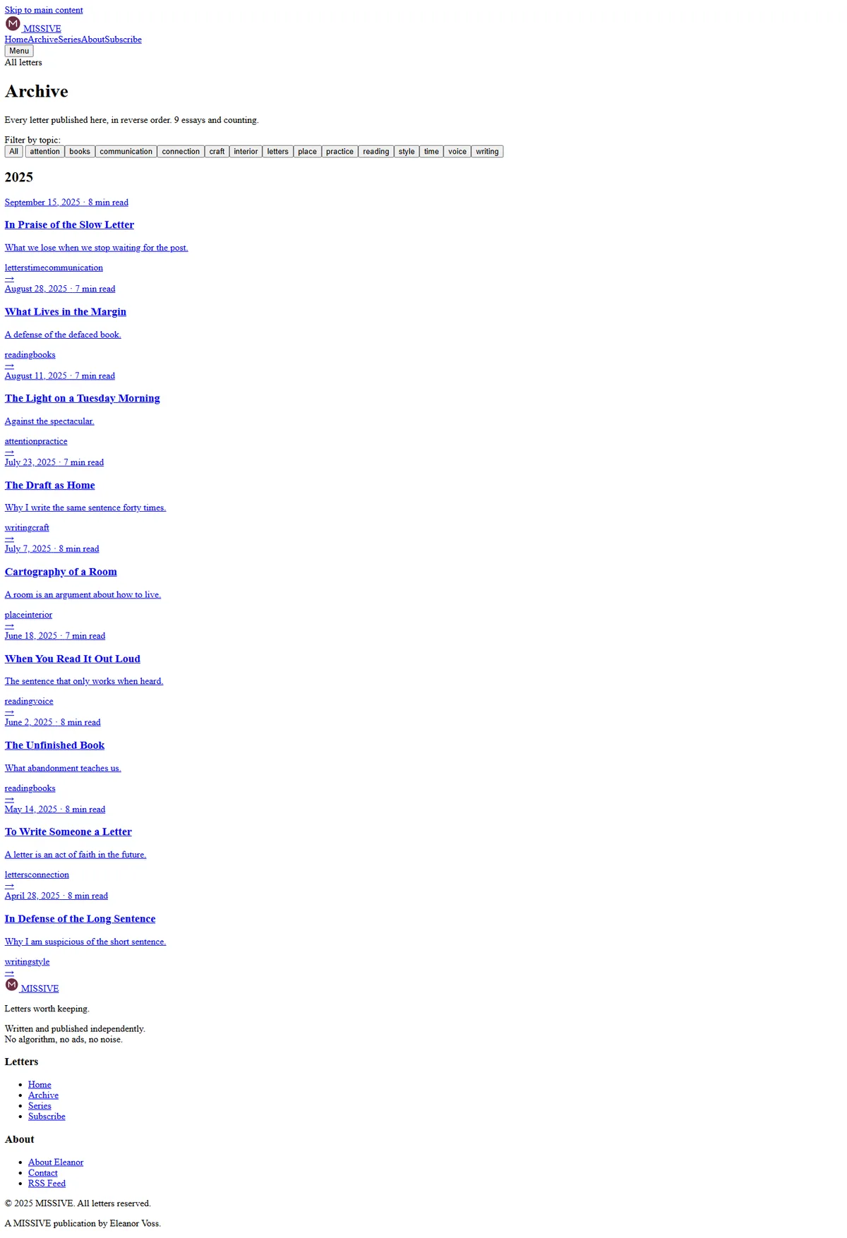 MISSIVE — Independent Writer's Newsletter screenshot 3