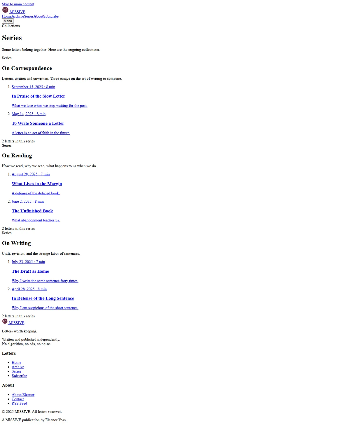 MISSIVE — Independent Writer's Newsletter screenshot 4