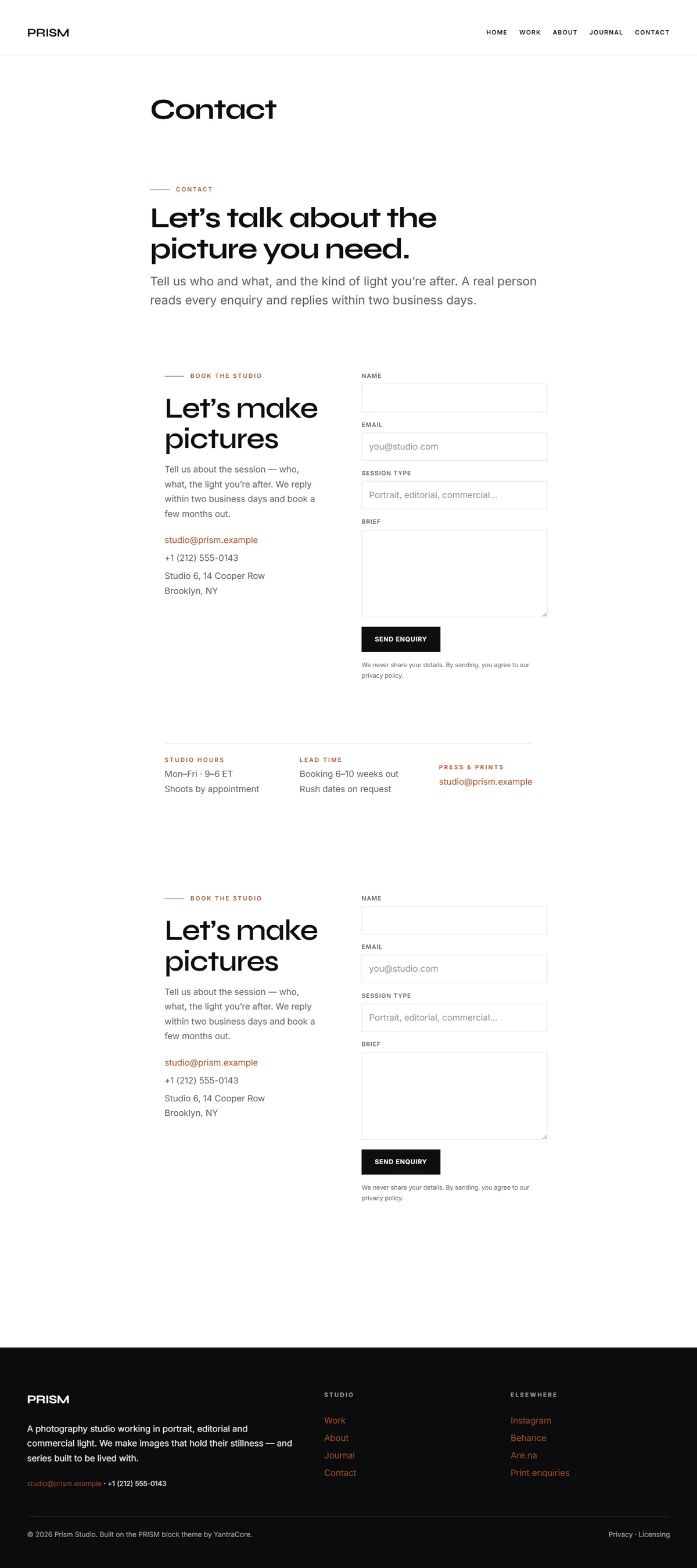 PRISM — WordPress Photography Theme screenshot 5
