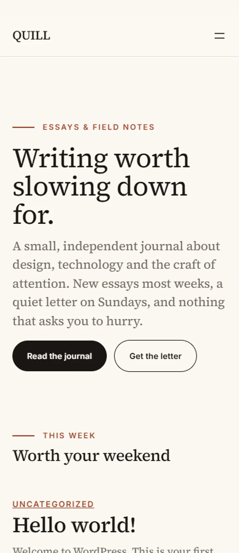 QUILL — WordPress Blog & Newsletter Theme screenshot 7