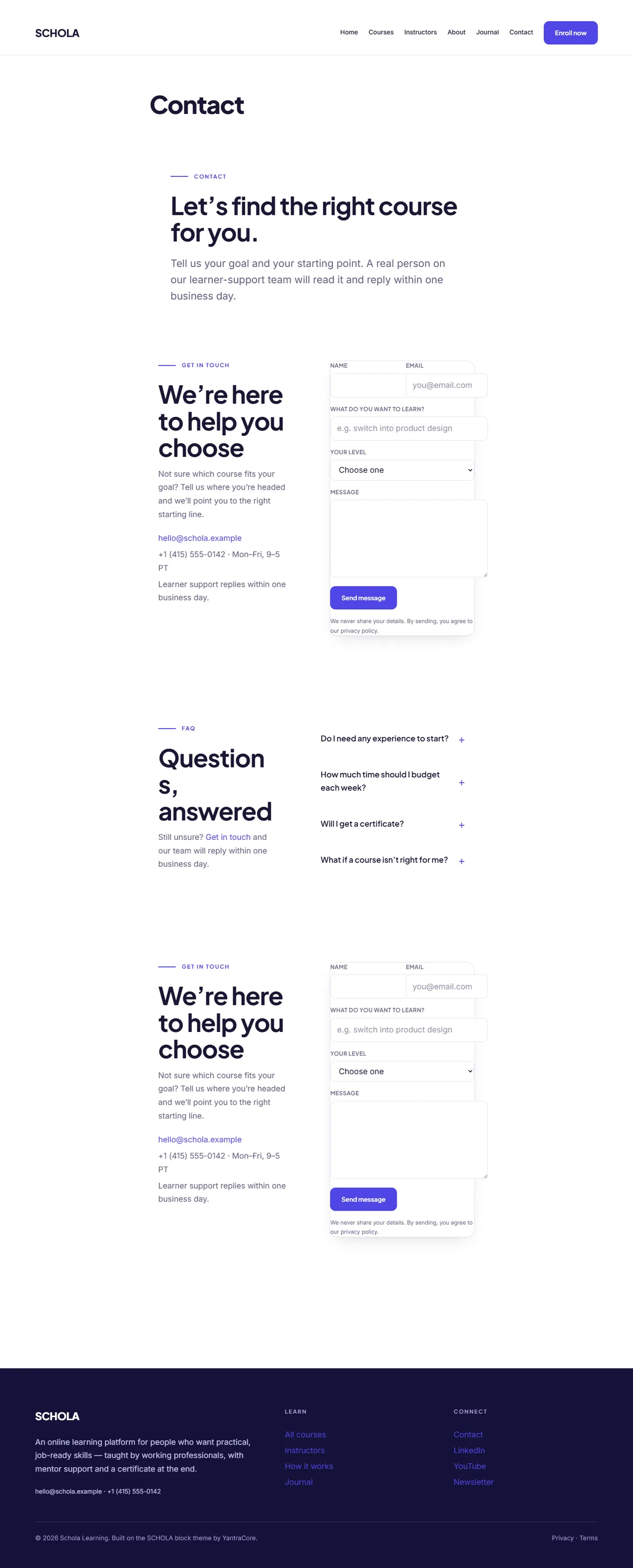 SCHOLA — WordPress Education Theme screenshot 3