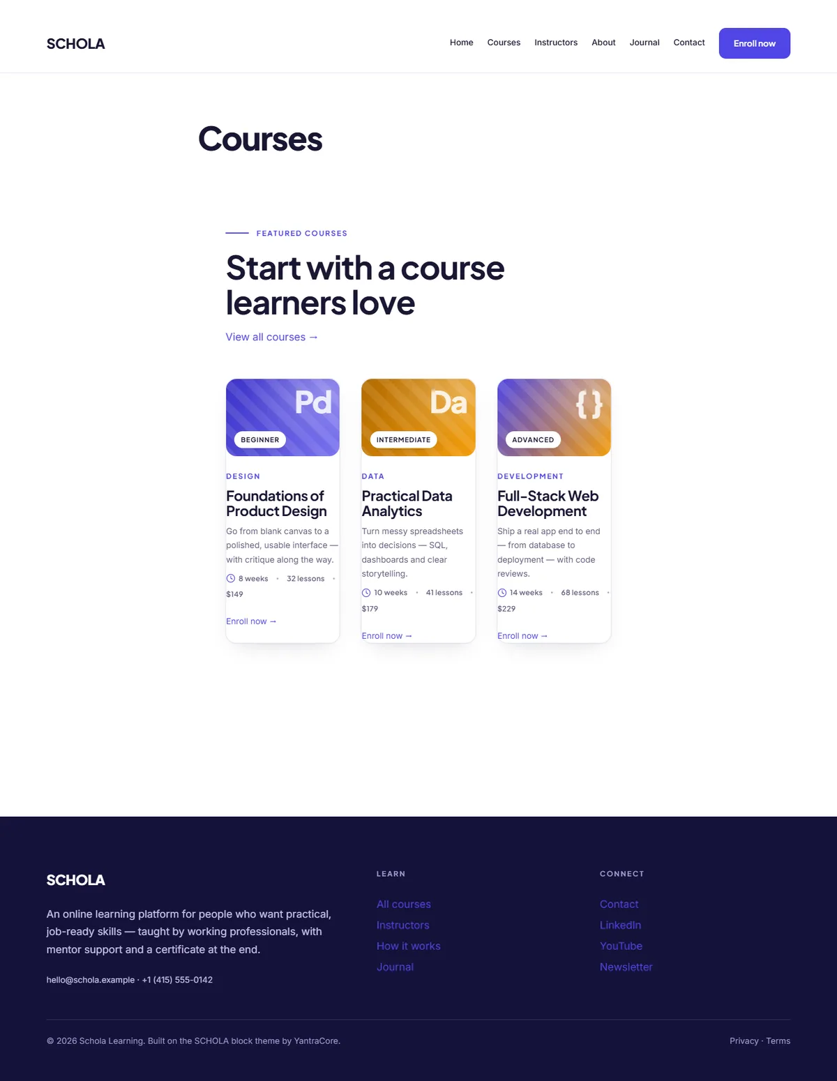 SCHOLA — WordPress Education Theme screenshot 4
