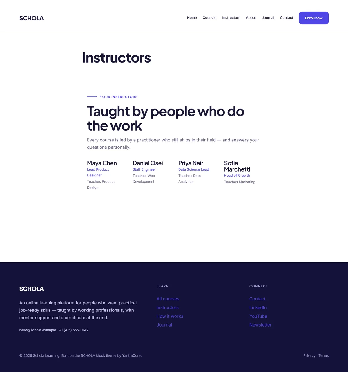 SCHOLA — WordPress Education Theme screenshot 5