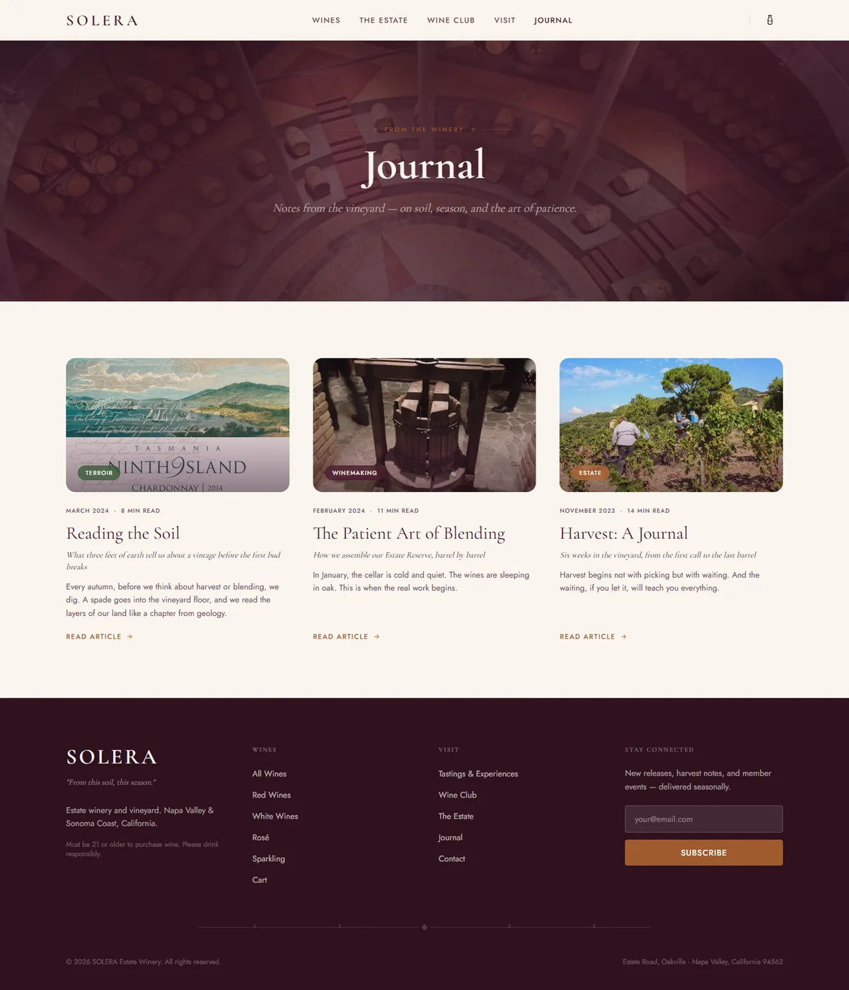SOLERA — Winery & Vineyard screenshot 3