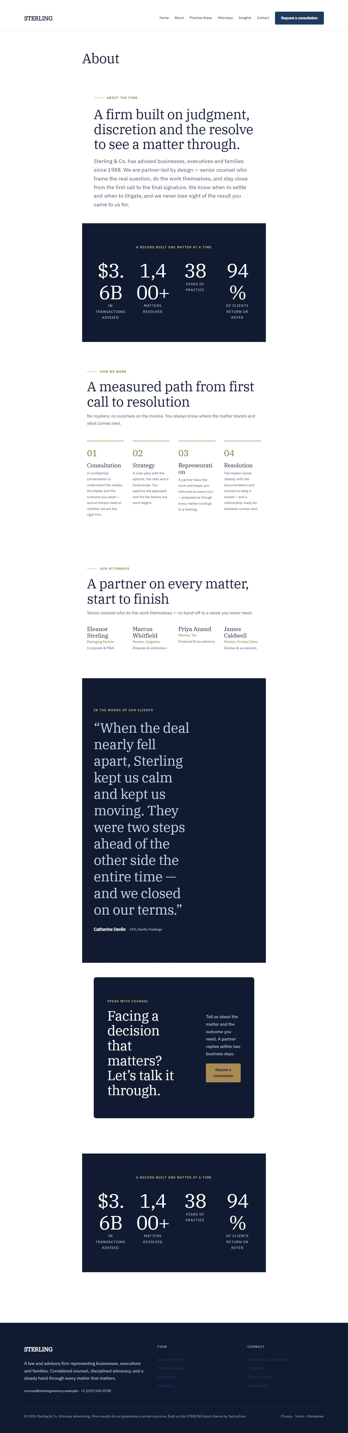 STERLING — WordPress Block Theme screenshot 2