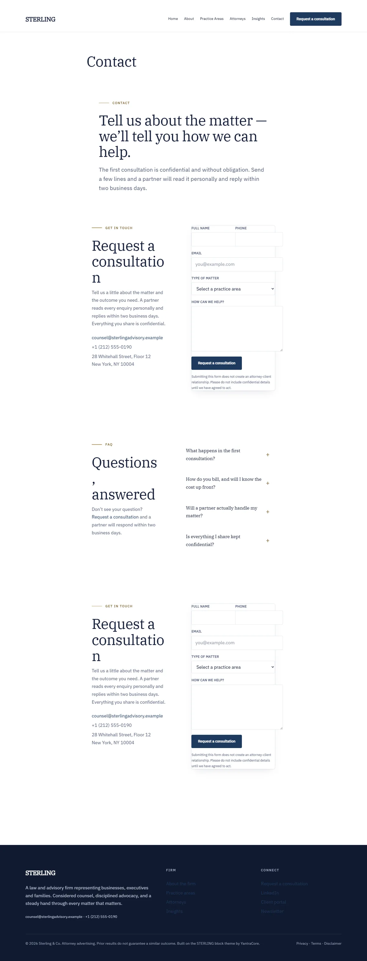 STERLING — WordPress Block Theme screenshot 3