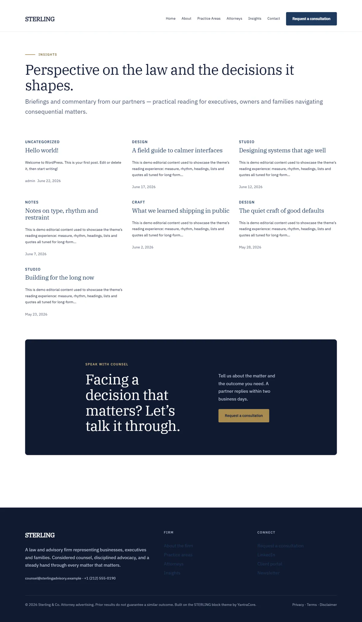 STERLING — WordPress Block Theme screenshot 4