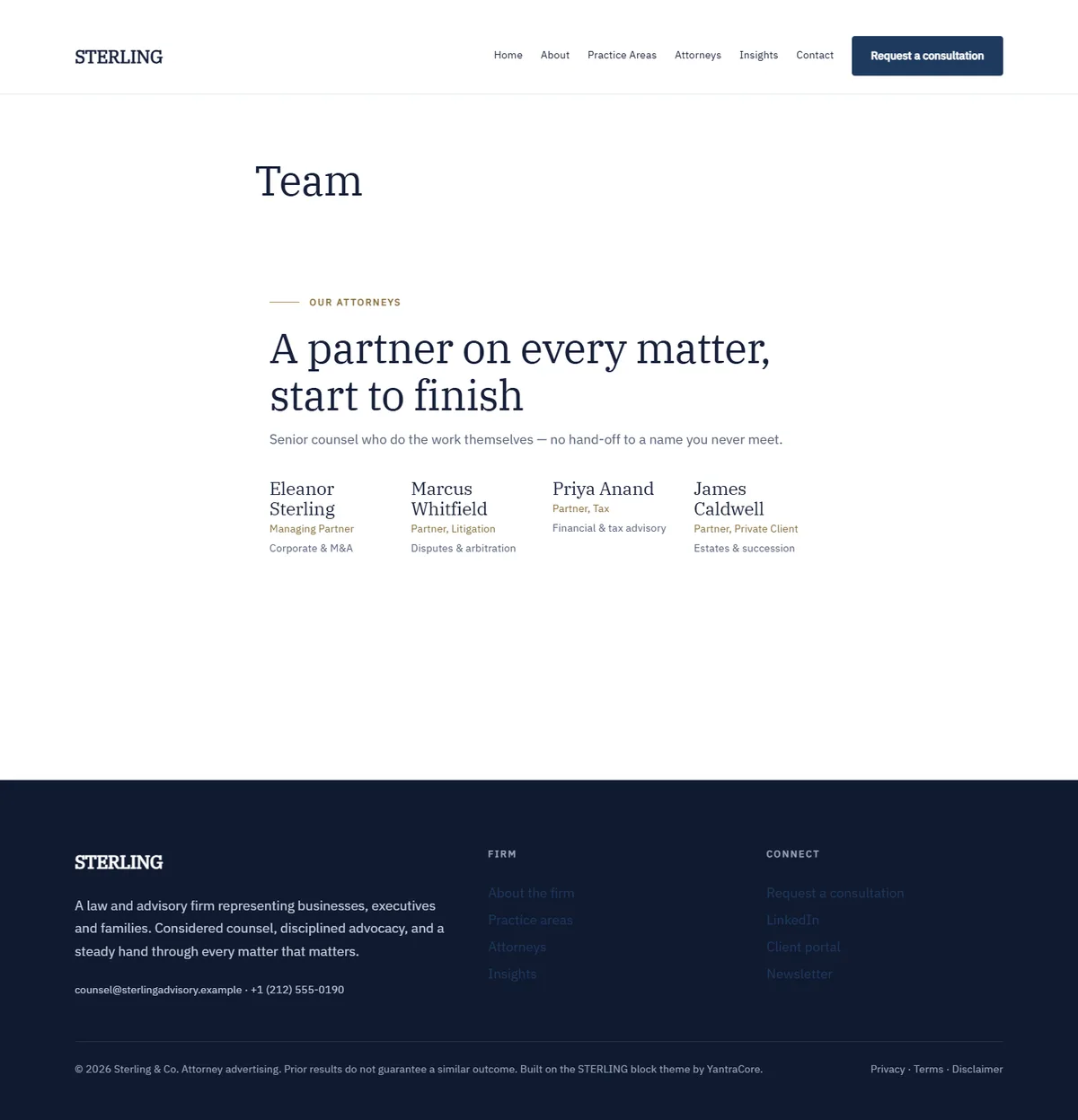 STERLING — WordPress Block Theme screenshot 6