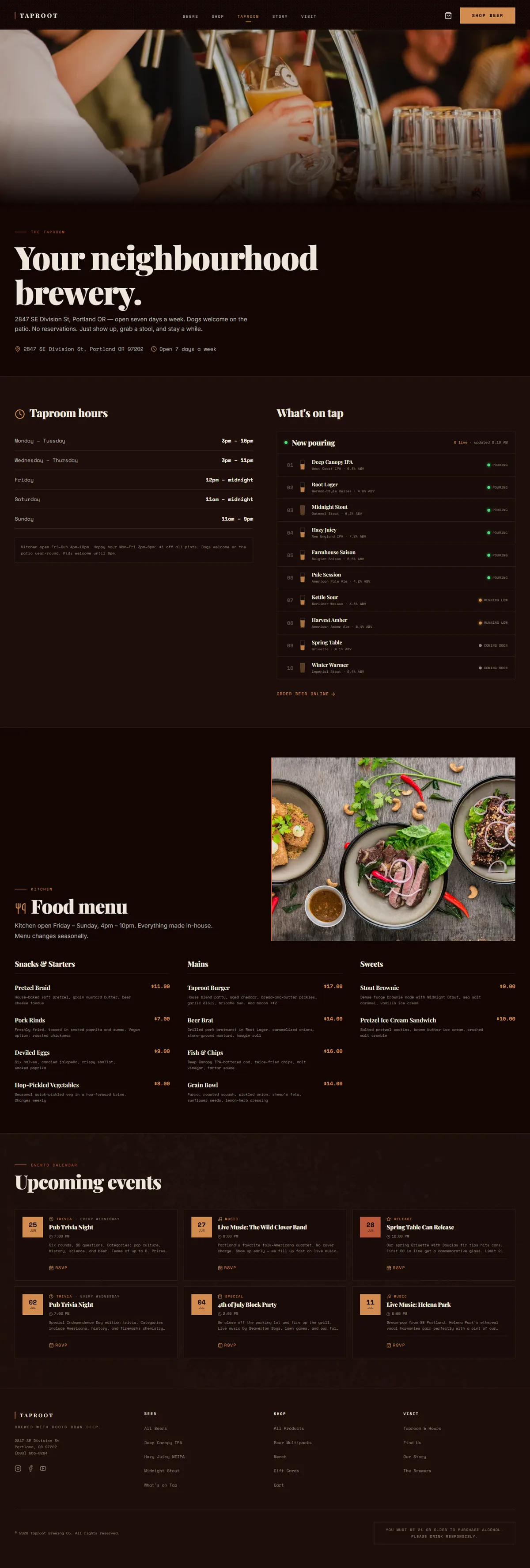 TAPROOT — Craft Brewery & Taproom screenshot 4