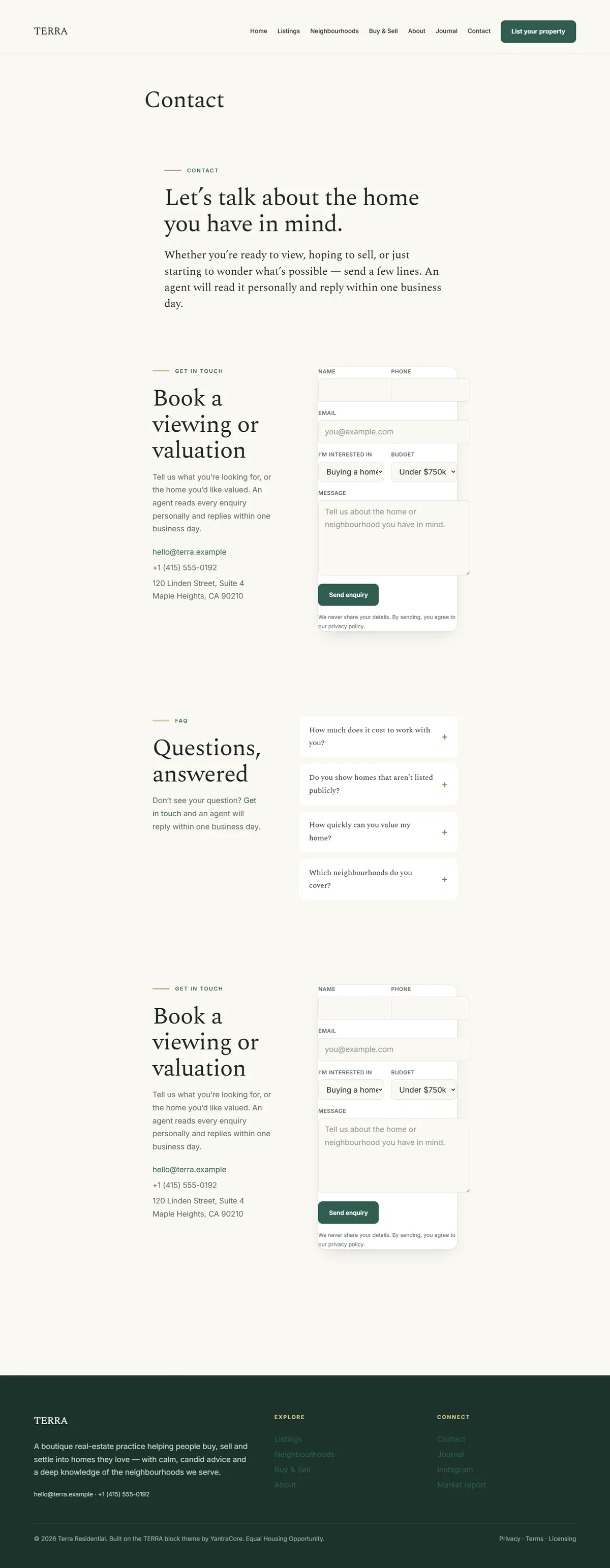 TERRA — WordPress Real-Estate Theme screenshot 3