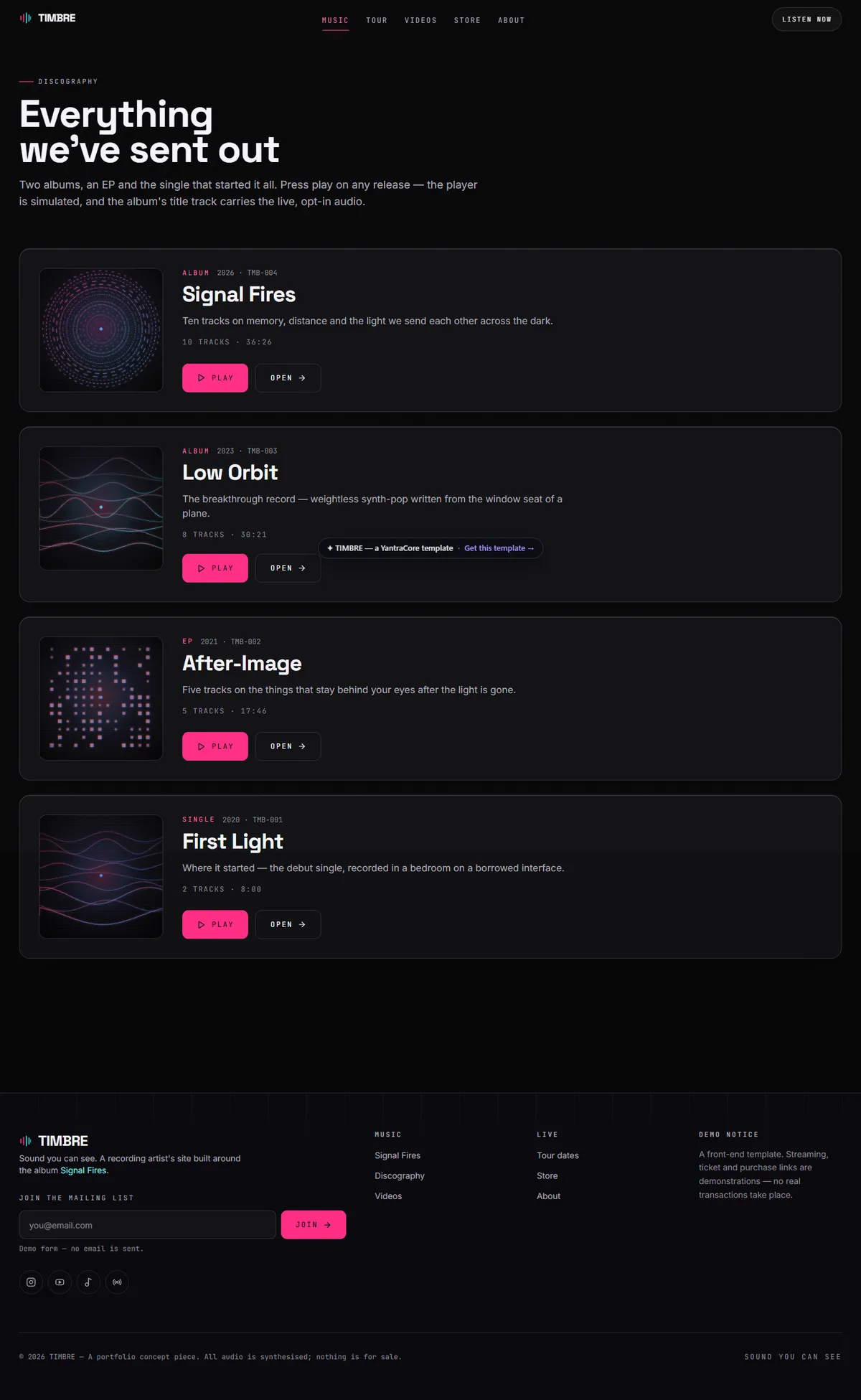 TIMBRE — Music Artist & Album screenshot 2