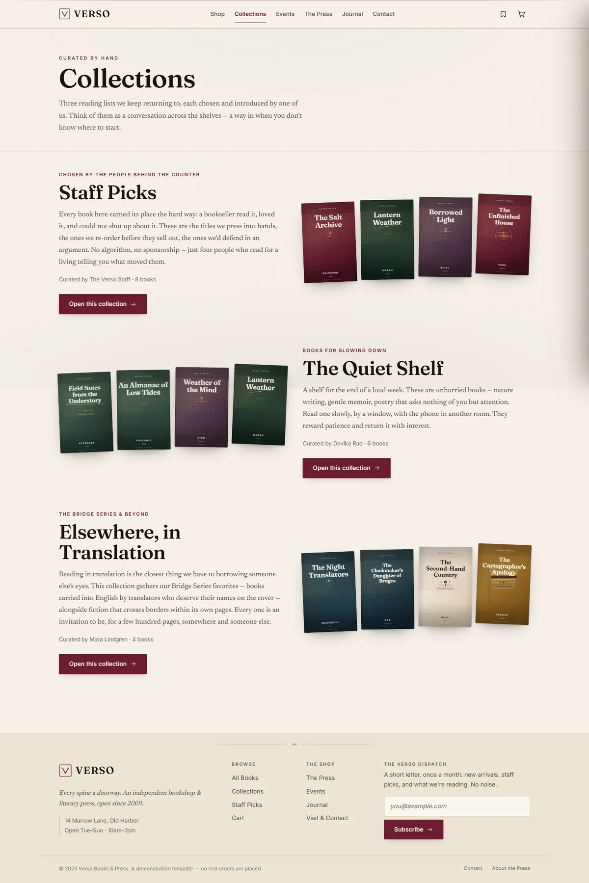 VERSO — Independent Bookshop & Literary Press screenshot 2