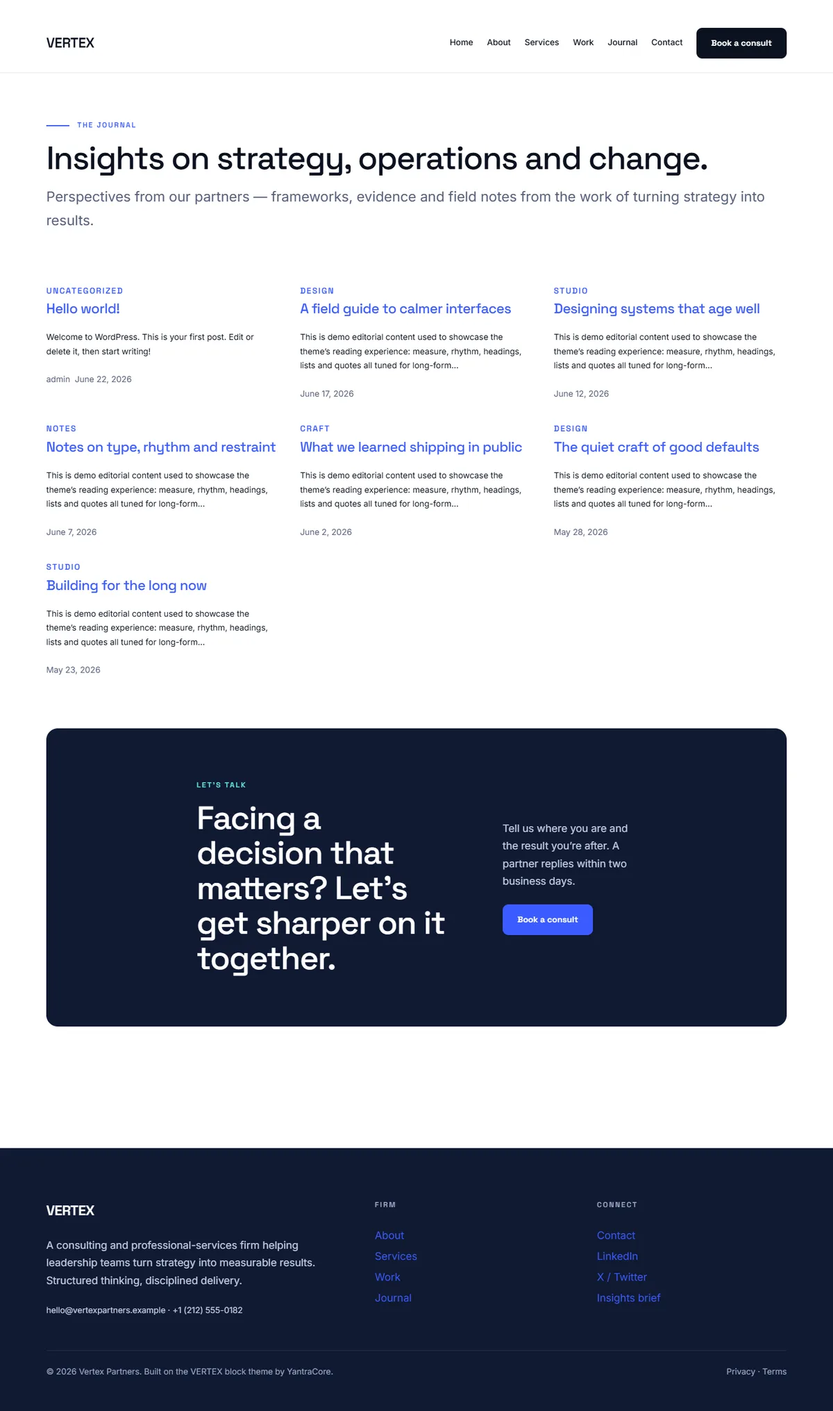 VERTEX — WordPress Block Theme screenshot 5
