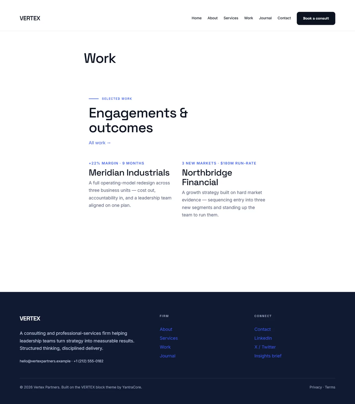 VERTEX — WordPress Block Theme screenshot 3