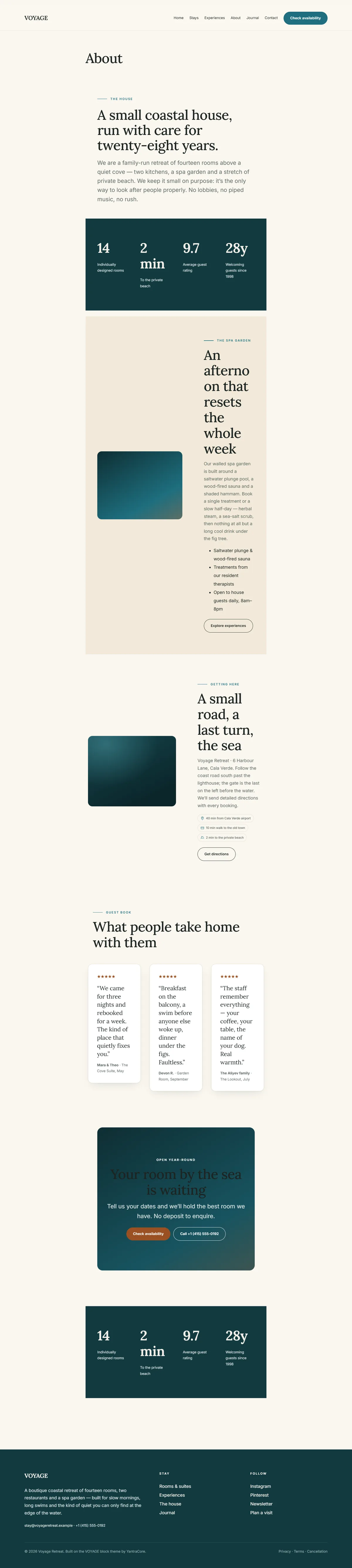 VOYAGE — WordPress Block Theme screenshot 2