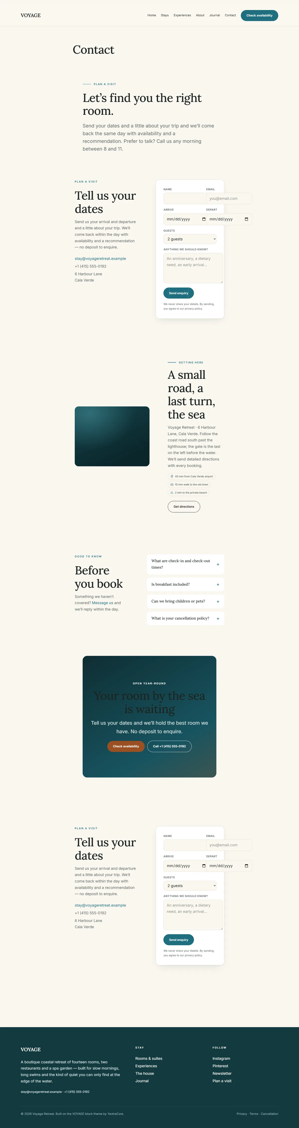 VOYAGE — WordPress Block Theme screenshot 3