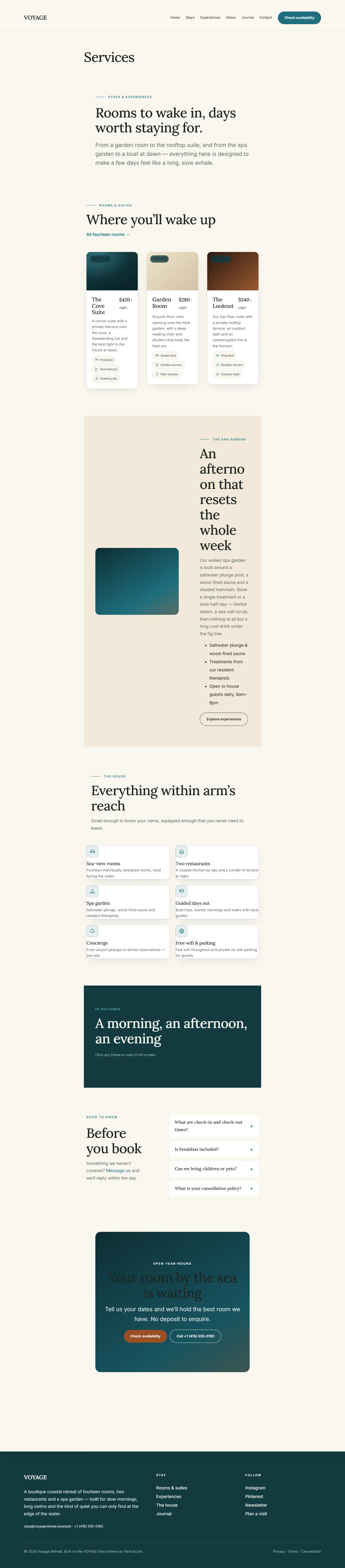 VOYAGE — WordPress Block Theme screenshot 5